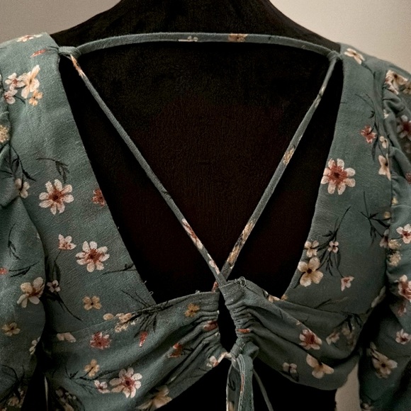 Just Found Floral Sage Green Cottage-core midi dress. NWT 🌿 - Picture 9 of 11